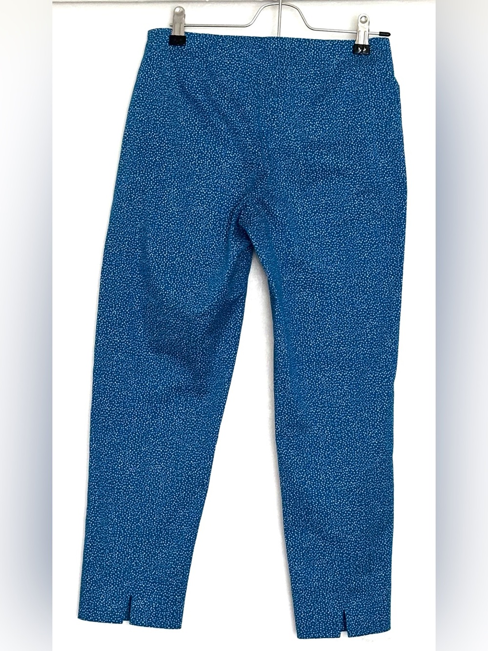 Piazza Sempione Audrey Cropped Ankle Pants Confetti Dot Blue Size IT 38/US 2 - Picture 2 of 4